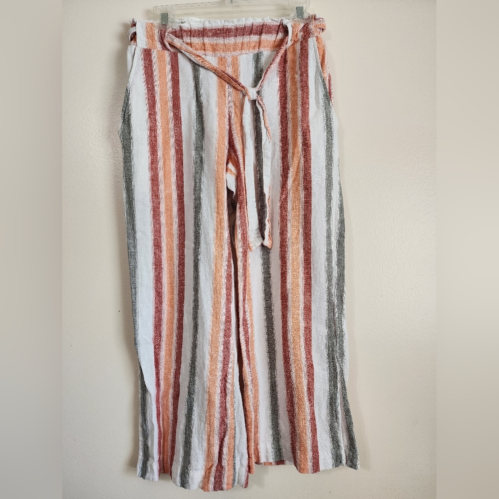 Indigo Rein Orange and White Striped Pants